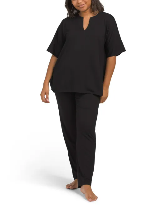 

Пижамный комплект Oasis Lounge из джерси N Natori, черный