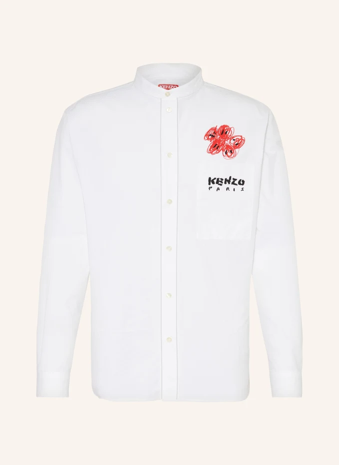 

Рубашка стандартного кроя с воротником стойкой Kenzo, черный