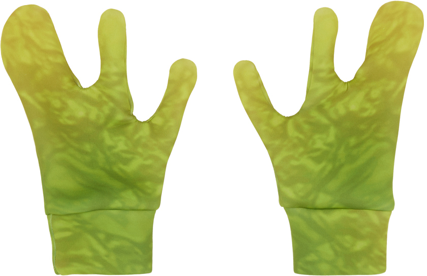 Зеленые трехпалые перчатки Yaku