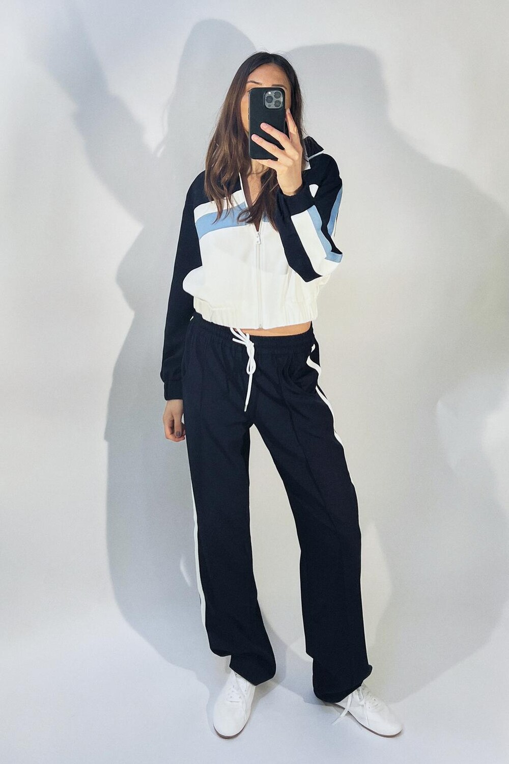 

Куртка с боковой лентой ZARA, темно-синий