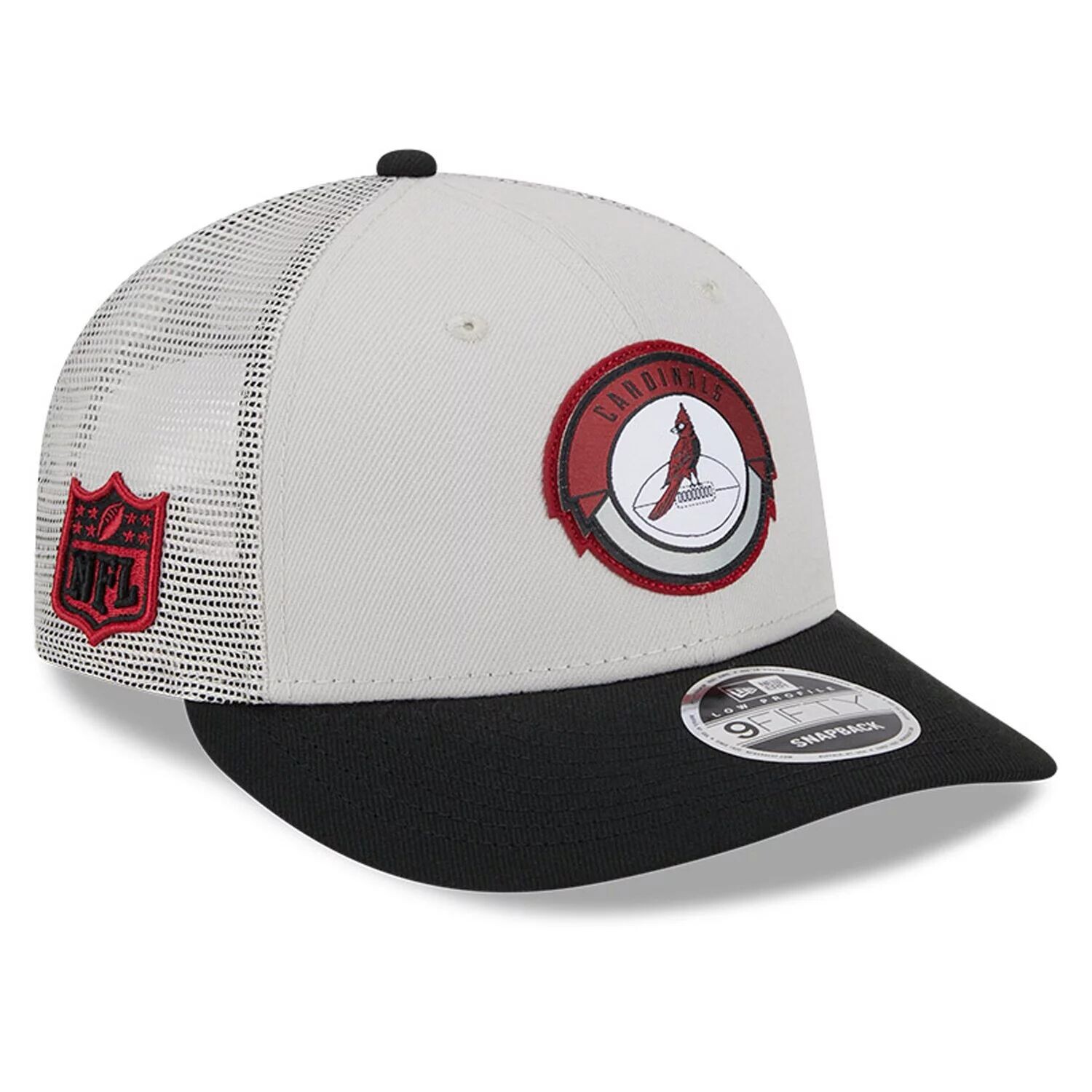

Мужская кепка New Era кремового/черного цвета Arizona Cardinals 2023 Sideline Historic Low Profile 9FIFTY Snapback Hat