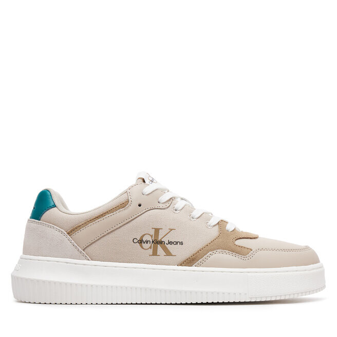 Кроссовки Calvin Klein Jeans Chunky Cupsole Mix Ml Btw YM0YM00907 Eggshell/Travertine/Fanfare 02Y, бежевый