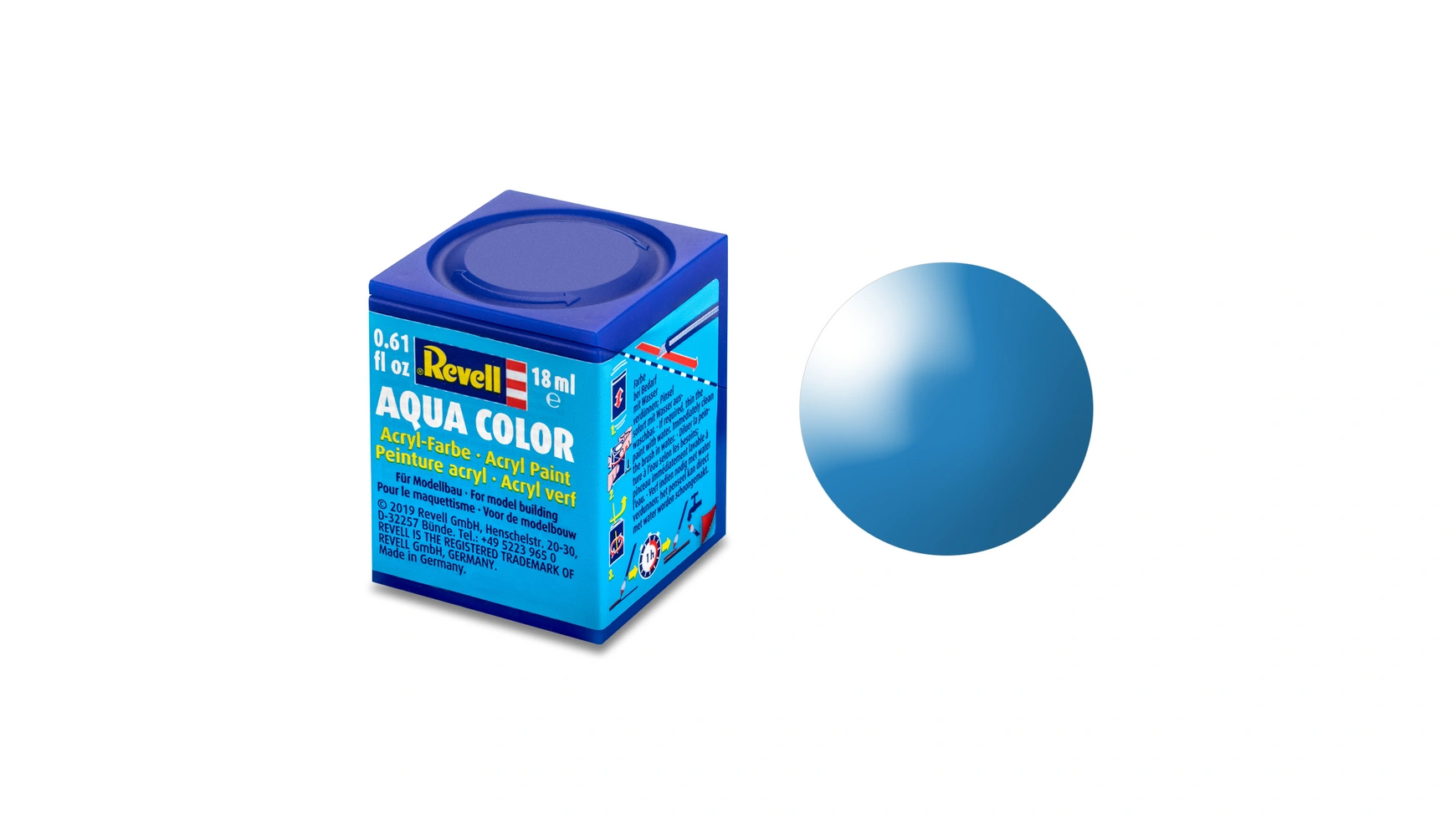 

Revell Aqua Color светло-голубой, блестящий, 18мл