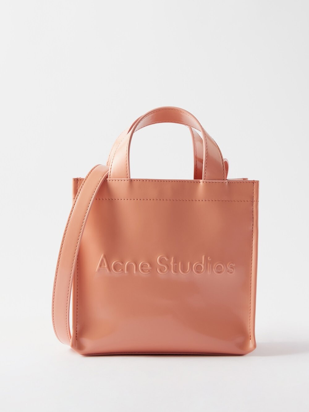

Сумка через плечо из искусственной кожи с тисненым логотипом Acne Studios, розовый