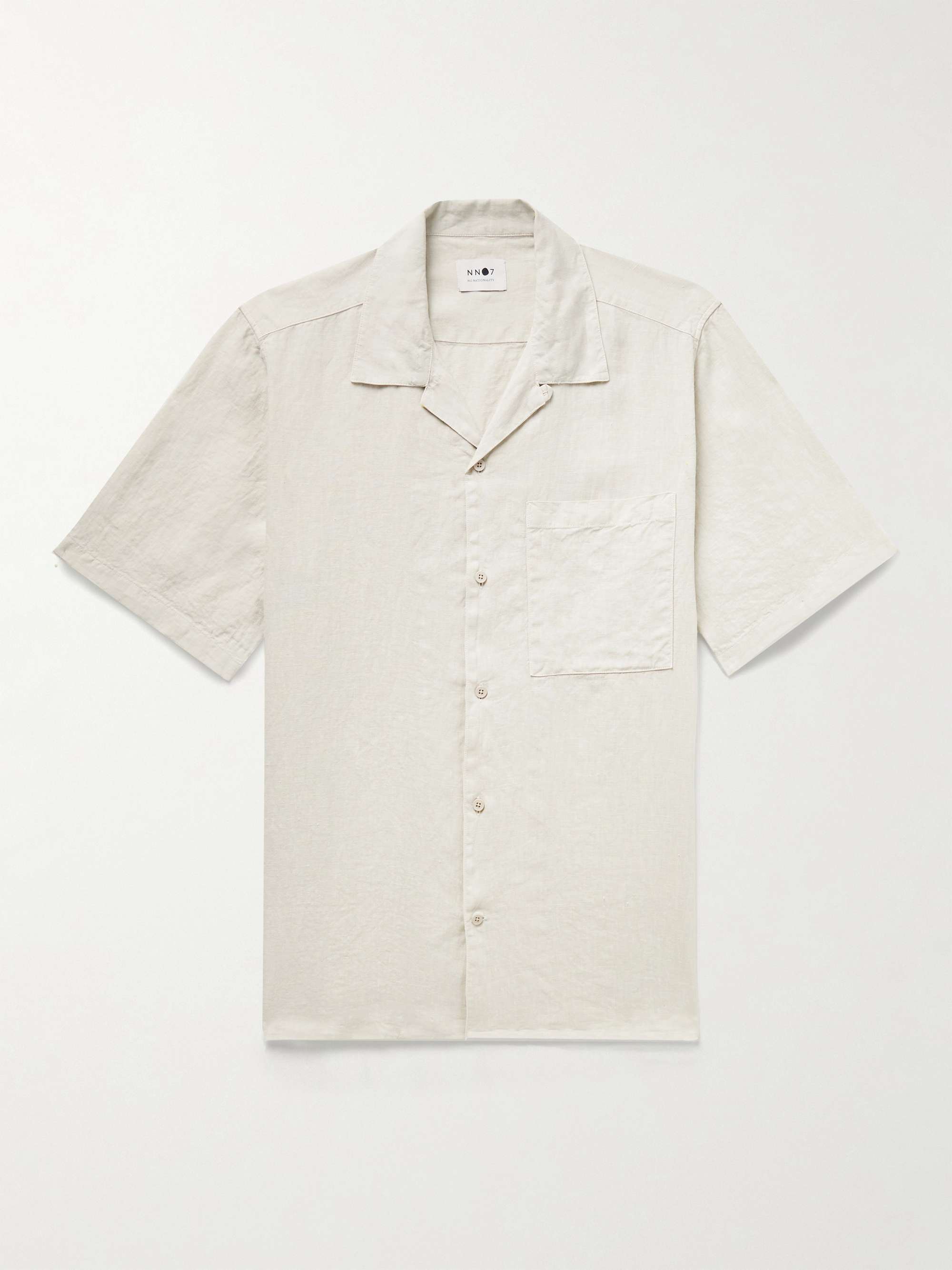 цена Julio 5706 Льняная рубашка с трансформируемым воротником NN07, бежевый