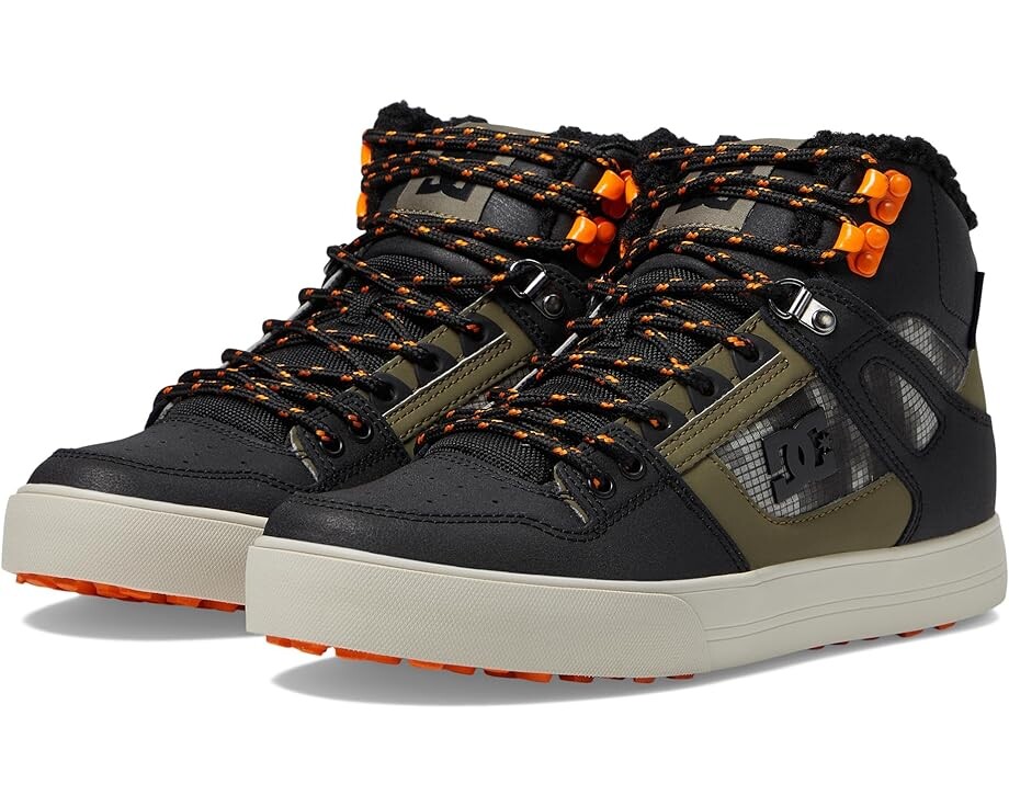 

Кроссовки DC Pure High-Top WC WNT, цвет Black/Green Print