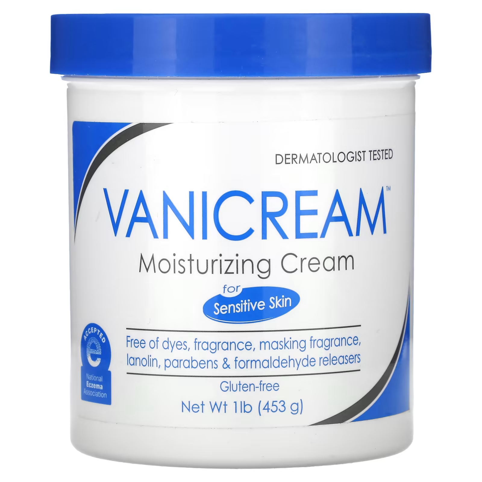 Увлажняющий крем Vanicream для сухой, раздраженной или чувствительной кожи, 1 фунт (453 г) vanicream увлажняющий крем для сухой раздраженной или чувствительной кожи 453 г 1 фунт