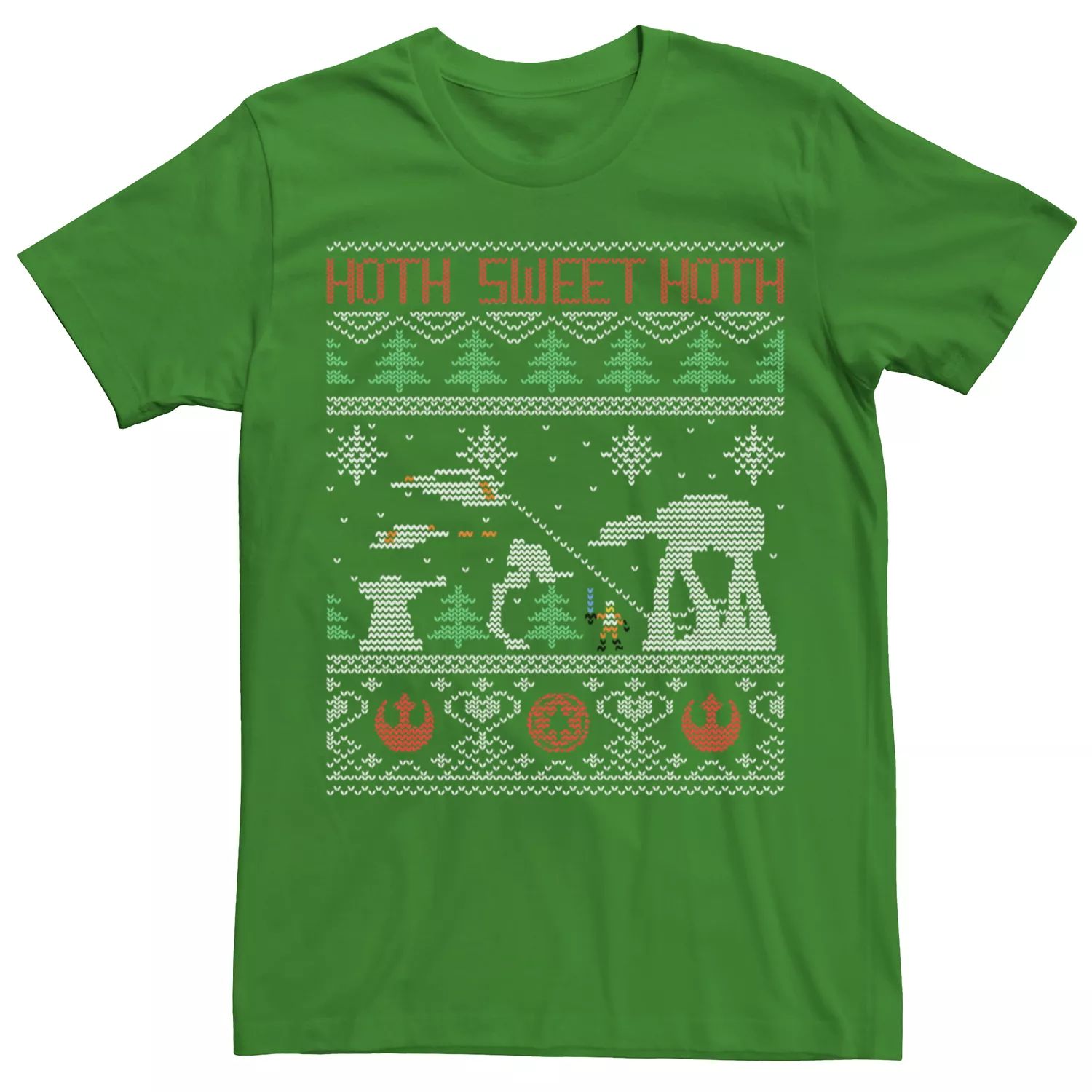 Мужская рождественская футболка Star Wars Hoth Sweet Hoth Battle Ugly Christmas Tee Licensed Character
