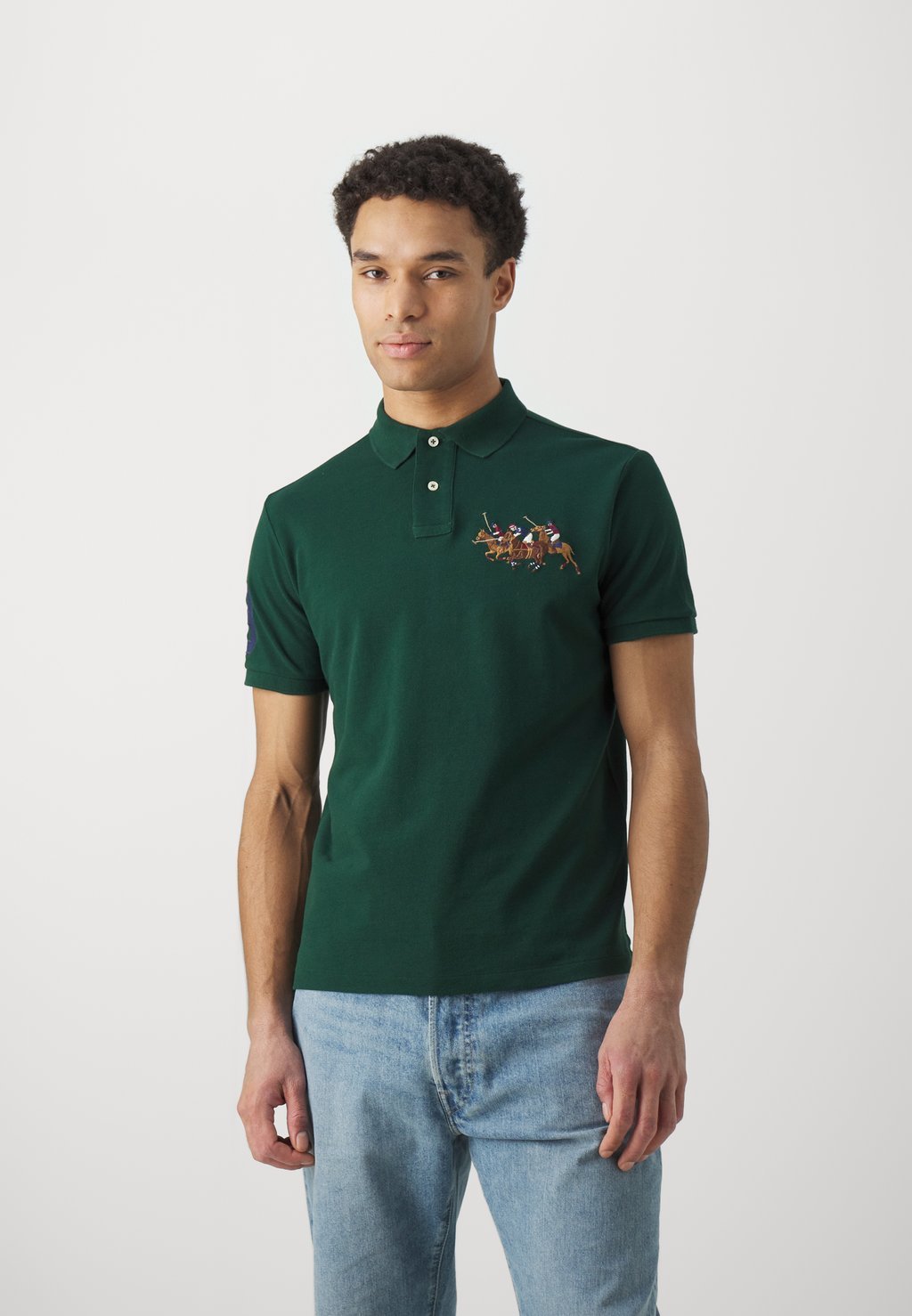 

Поло Short Sleeve Polo Ralph Lauren, цвет college green