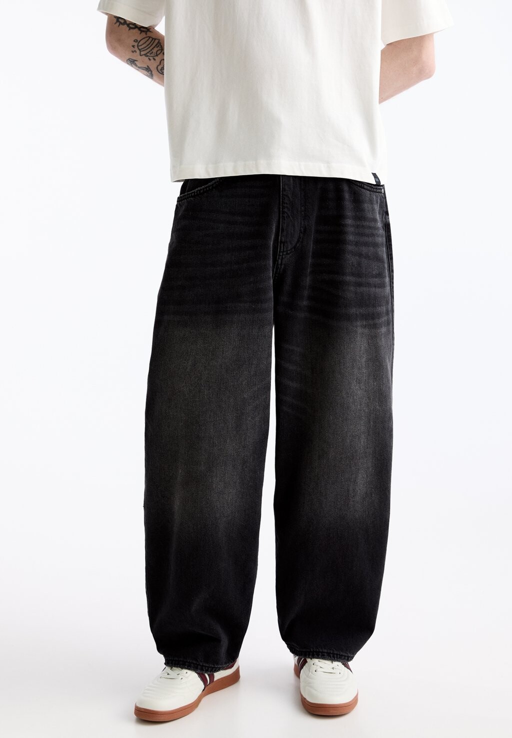 

Джинсы свободного кроя Stwd Skater PULL&BEAR, черные