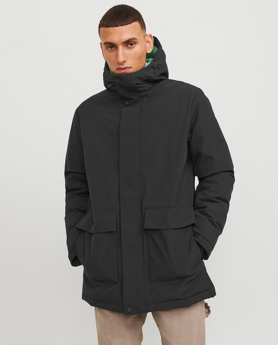 

Мужская утепляющая парка от холода Jack & Jones, черный
