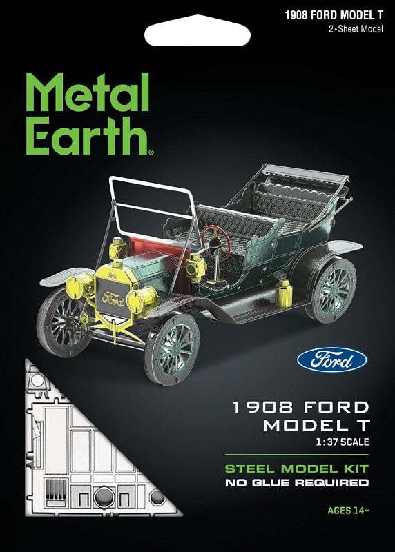 

Metal Earth, Ford Model T 1908. Складная модель из темно-зеленого металла. Fascinations