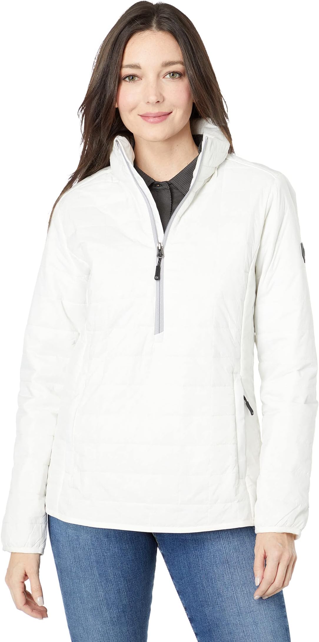 

Куртка Rainier Primaloft 1/2 Zip Popover Cutter & Buck, цвет Coconut