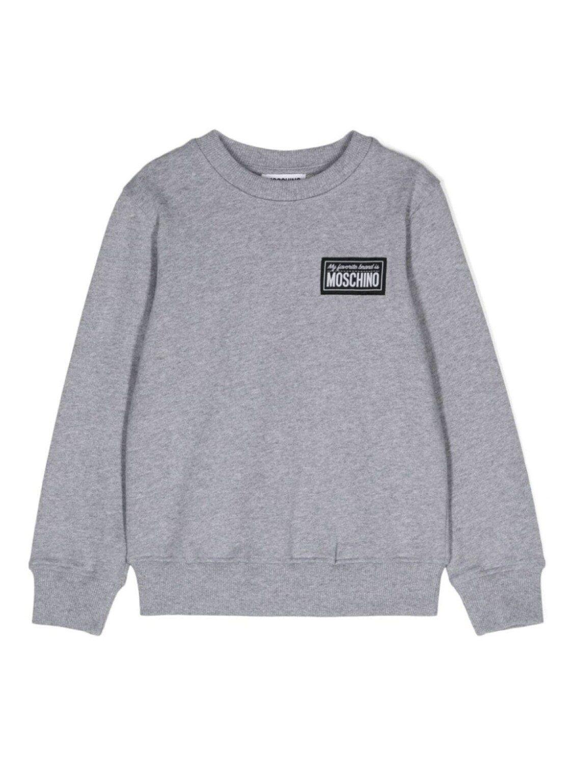 

Moschino Kids толстовка с нашивкой-логотипом, серый