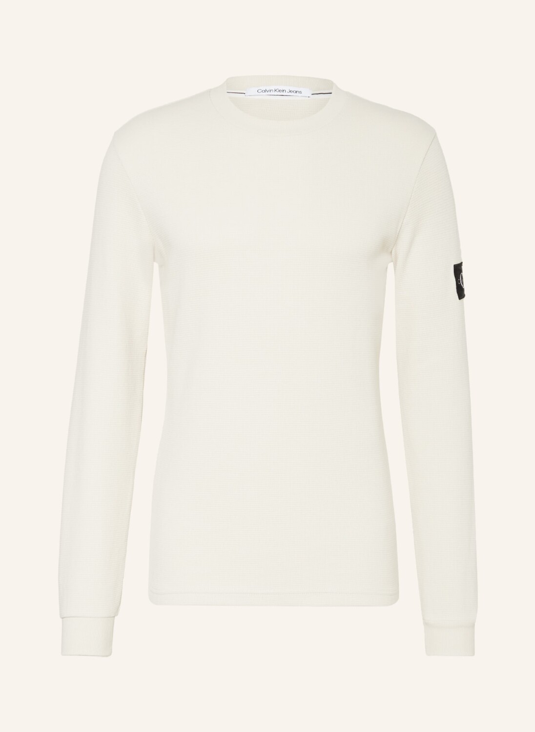 

Лонгслив Calvin Klein Jeans, кремовый, Бежевый