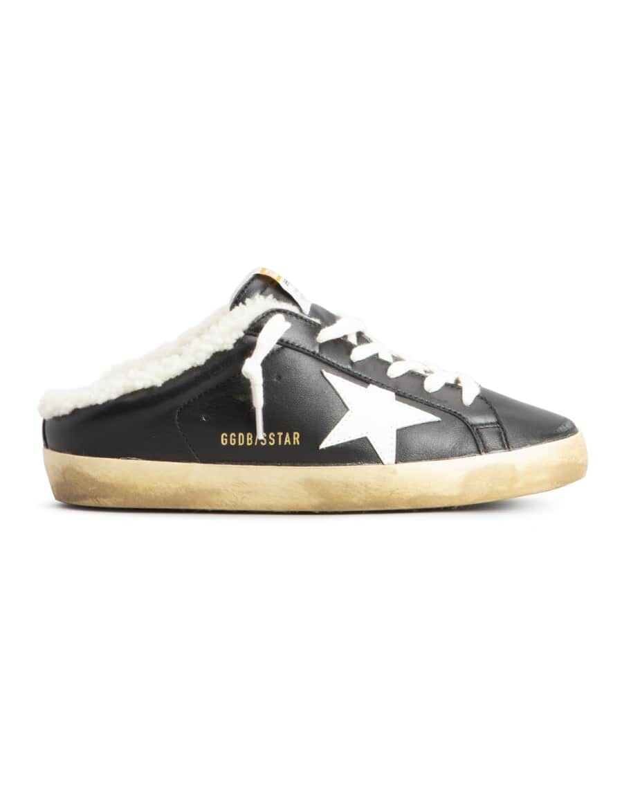 

Двухцветные кроссовки Superstar Sabot из овечьей шерсти Golden Goose