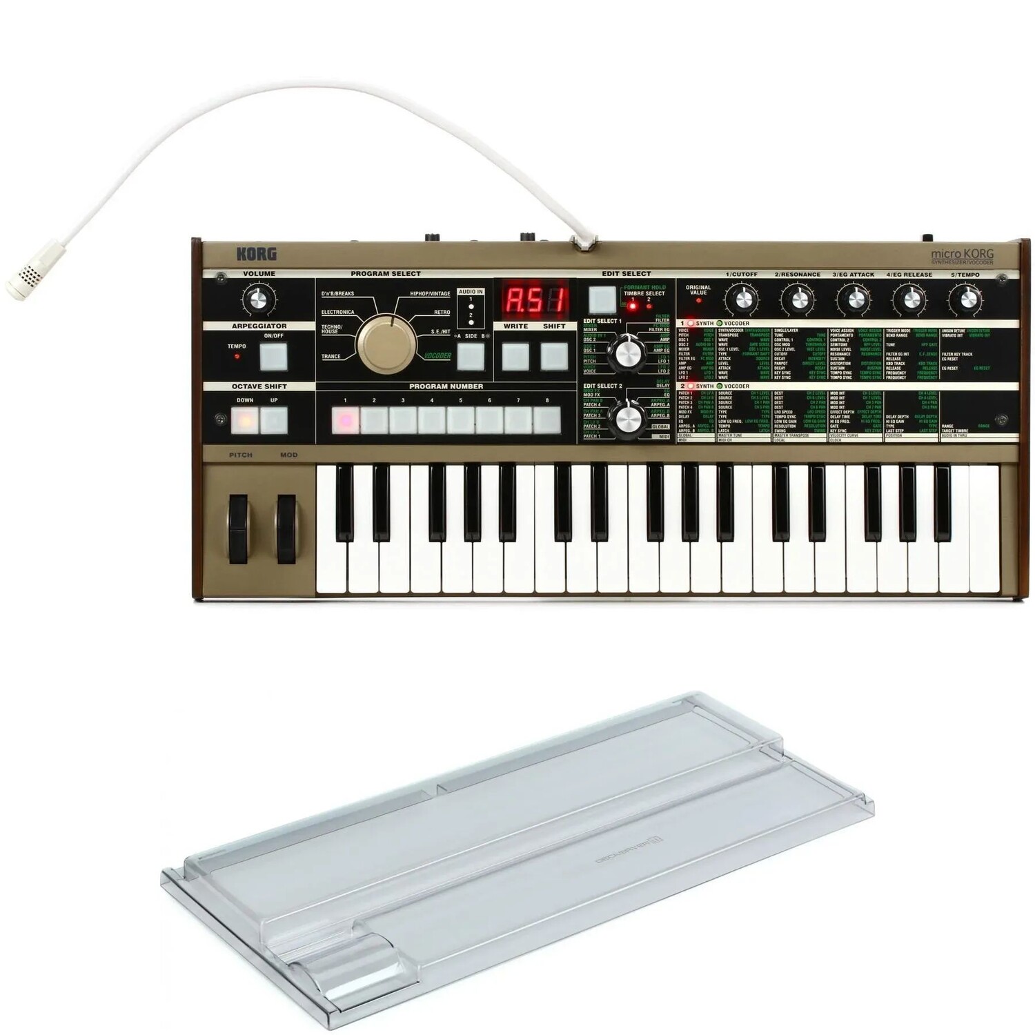 

Синтезатор Korg microKORG с вокодером и обложкой Decksaver