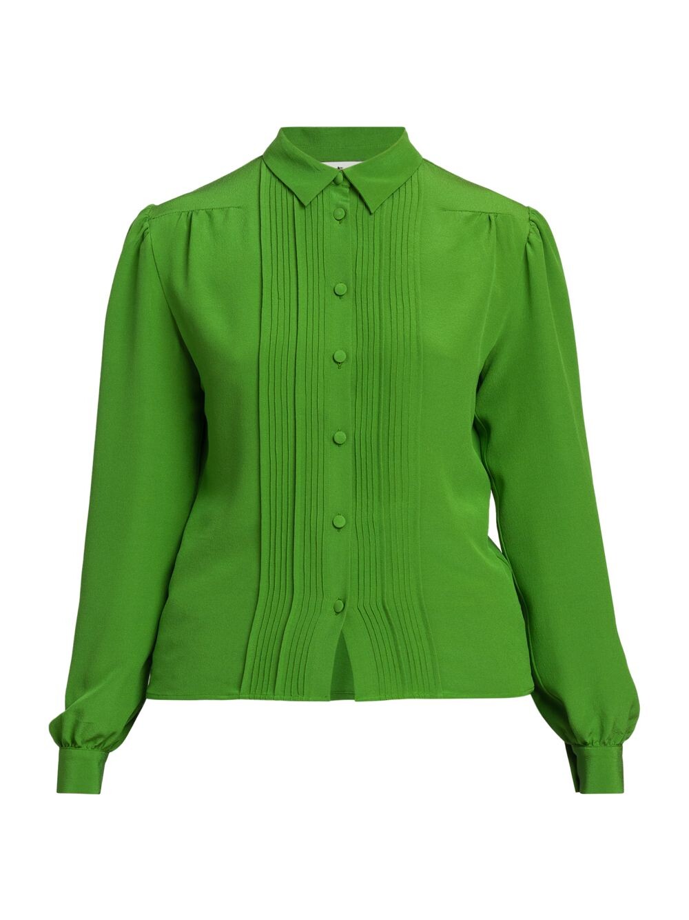 

Шелковая плиссированная блузка Camicia Etro, зеленый