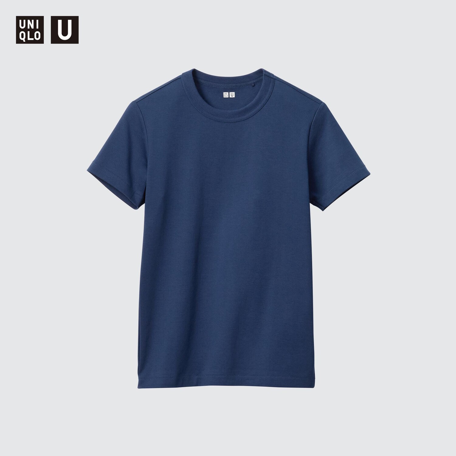 

Футболка оверсайз Uniqlo AIRism U с короткими рукавами, темно-синий