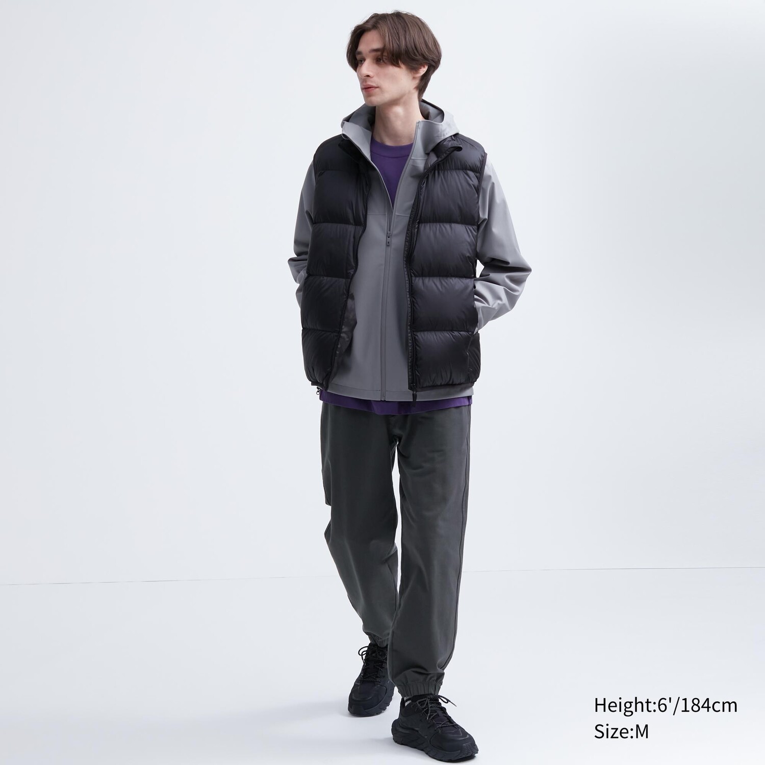 

Джоггеры из стираного джерси длиной до щиколотки Uniqlo, темно-серый