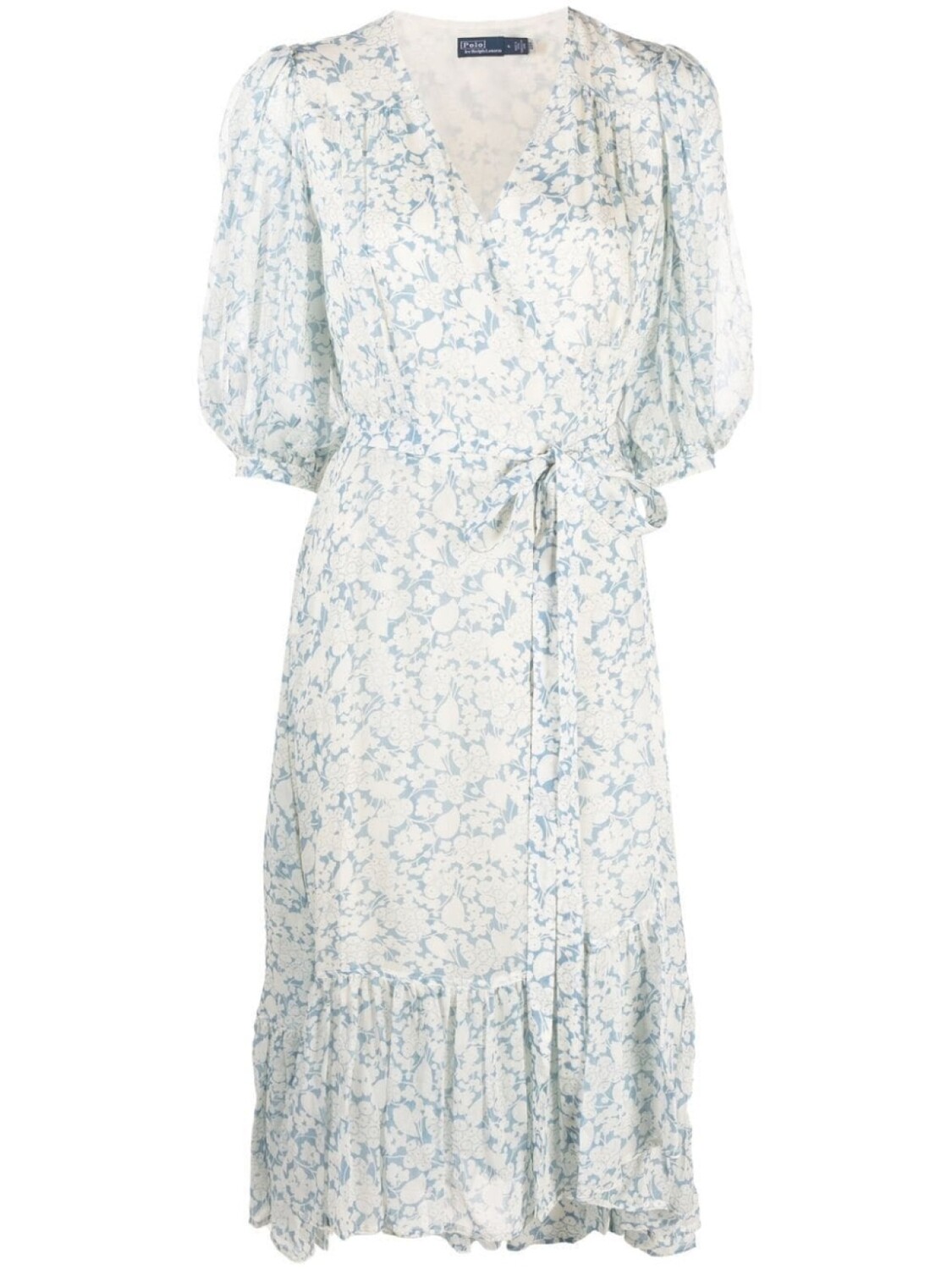 

Polo Ralph Lauren floral-print midi dress, синий