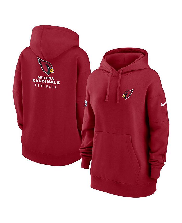 

Женский флисовый пуловер с капюшоном Cardinal Arizona Cardinals 2023 Sideline Club Nike, красный