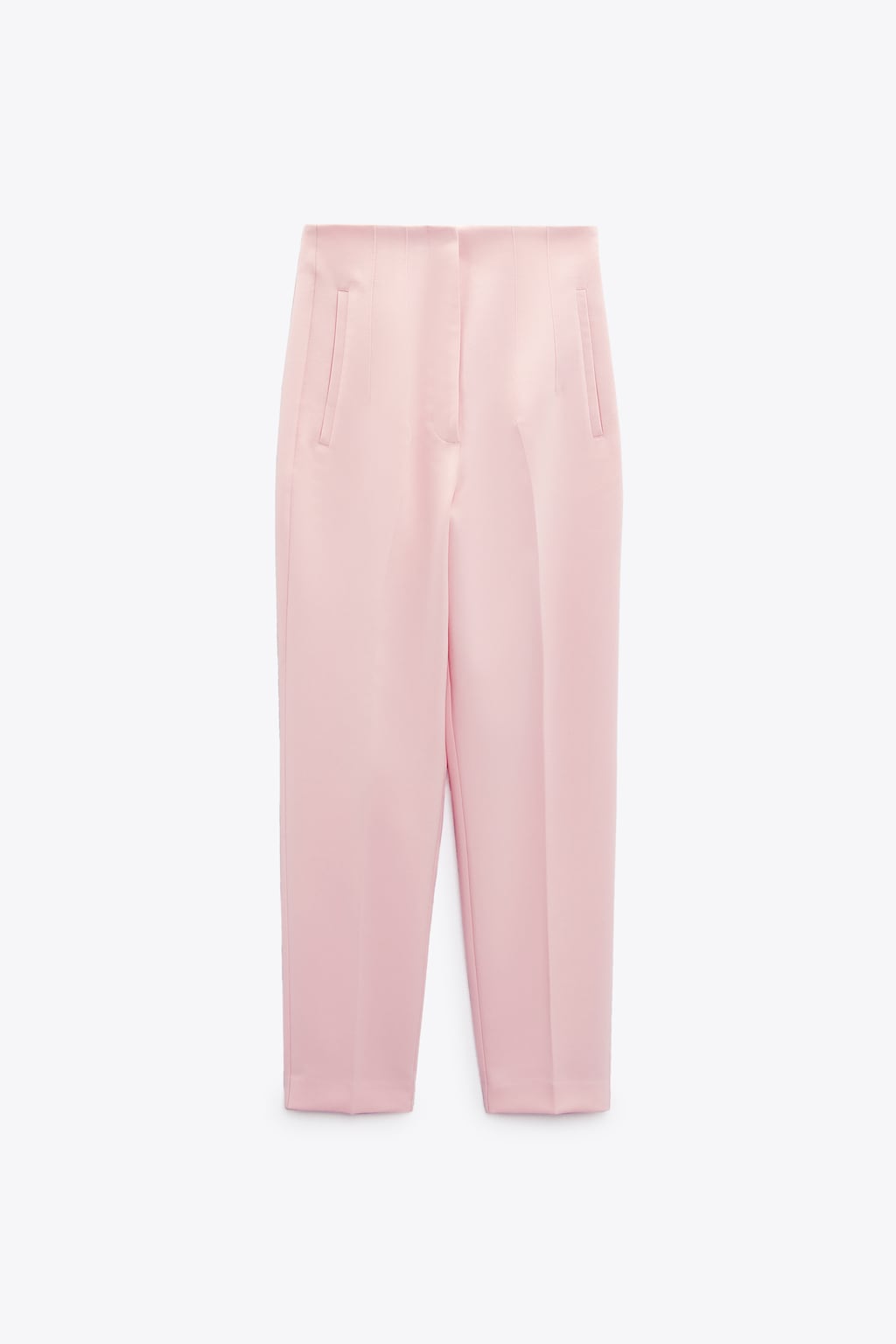 

Брюки с высокой талией ZARA, розовый