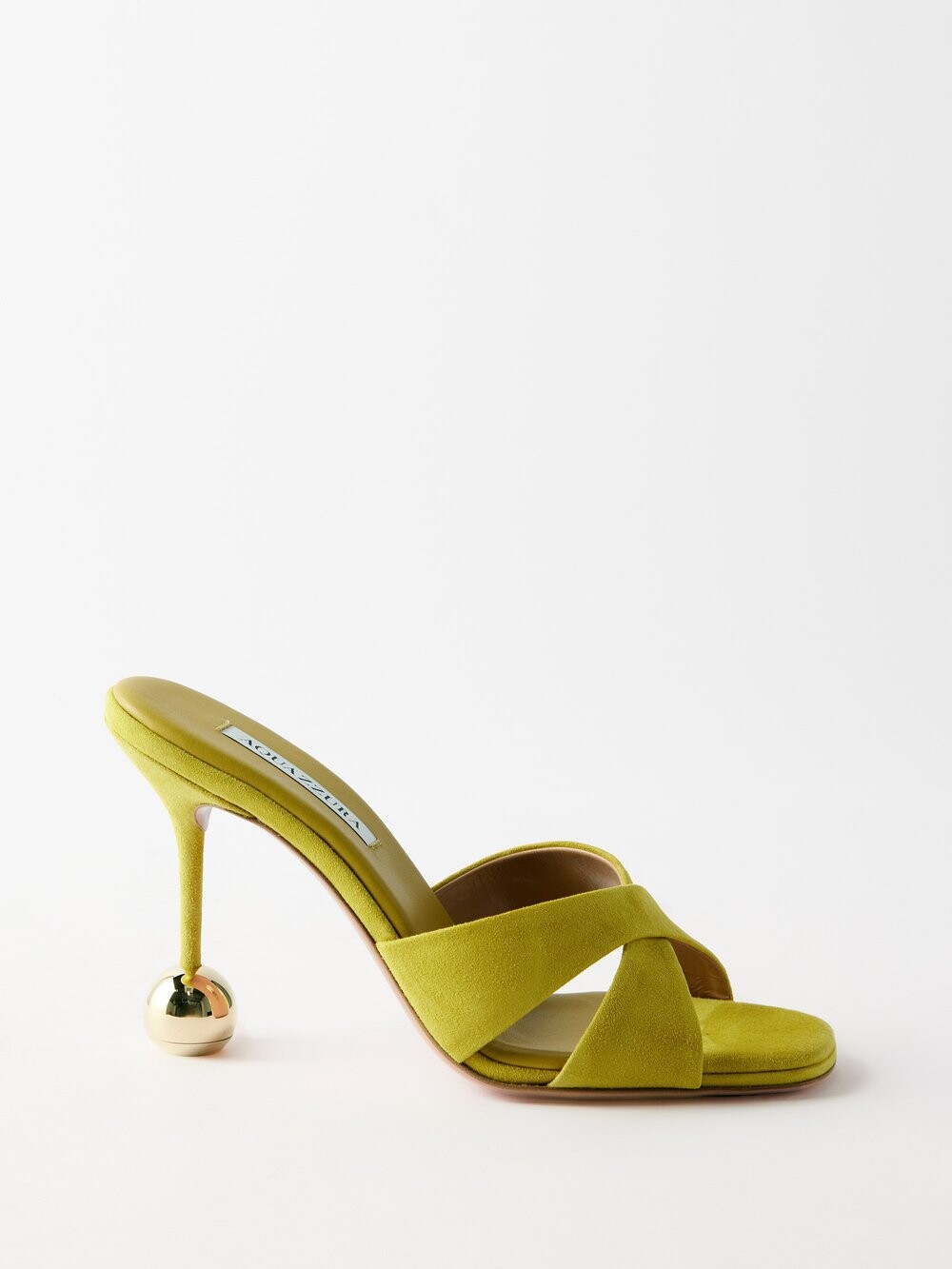 

Замшевые мюли darling 95 Aquazzura, зеленый