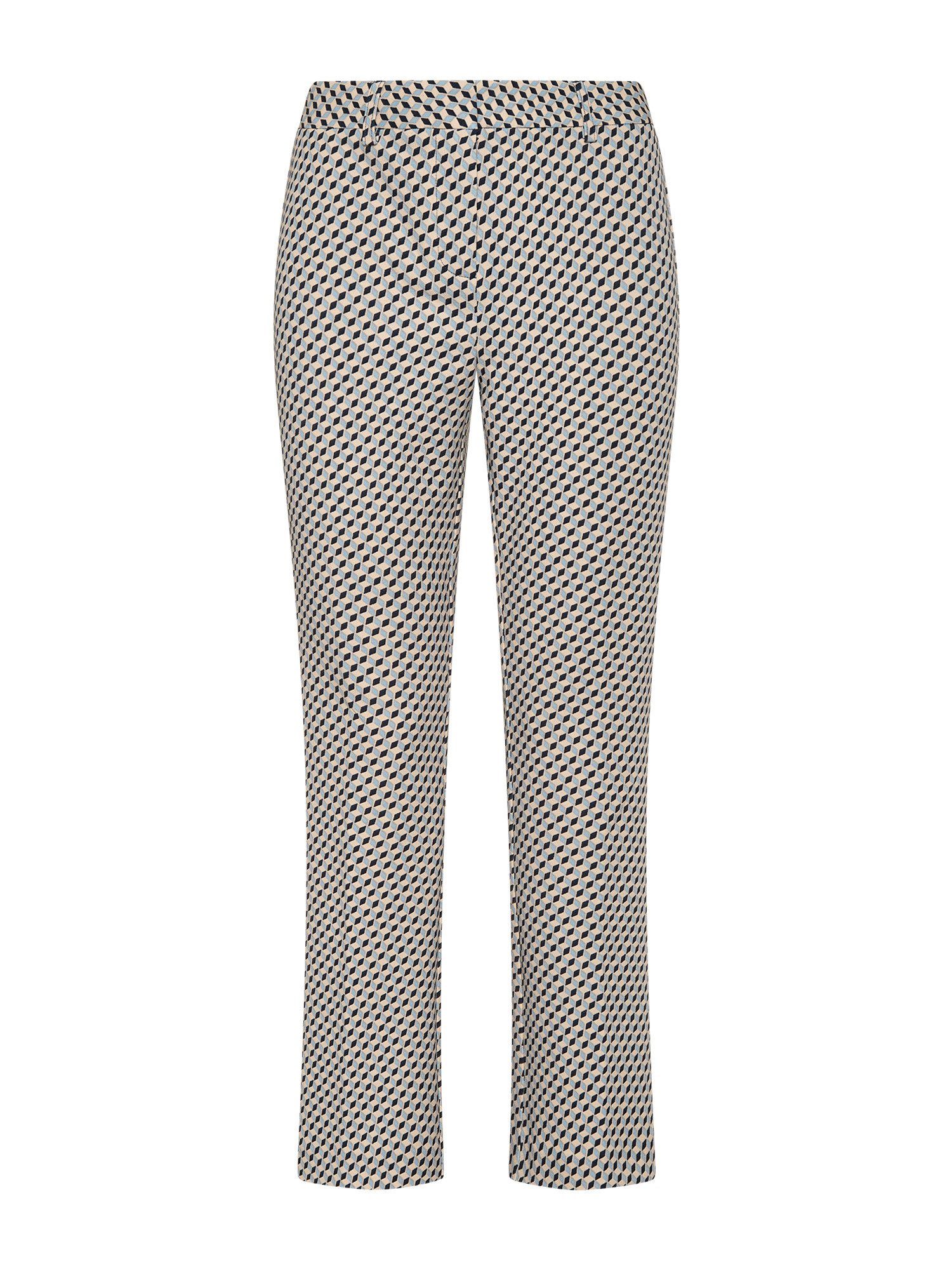 Koan Knitwear расклешенные брюки из ткани с принтом., голубой