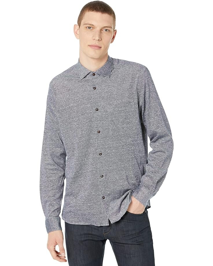 

Рубашка Ted Baker Mitre Jersey Shirt, темно-синий