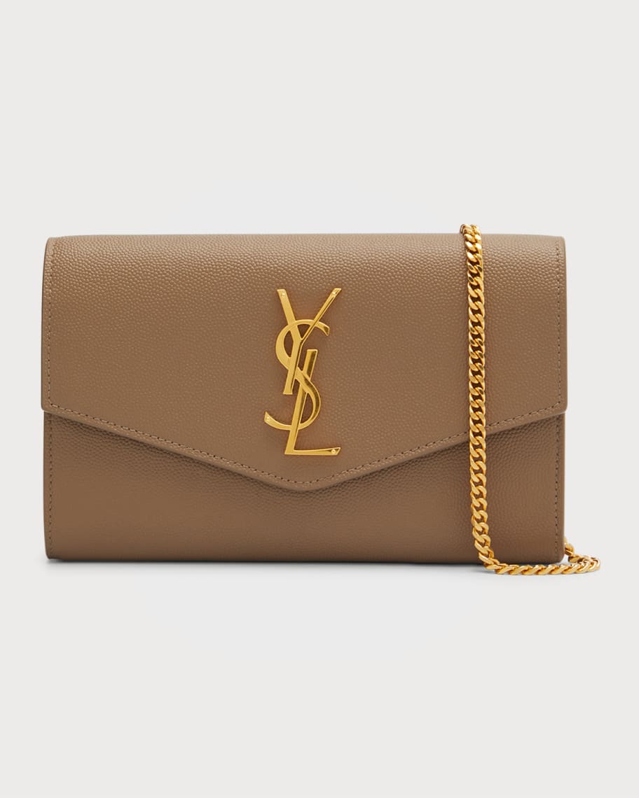 

Кошелек Uptown YSL Monogram Grain de Poudre на цепочке с футляром для карт Saint Laurent