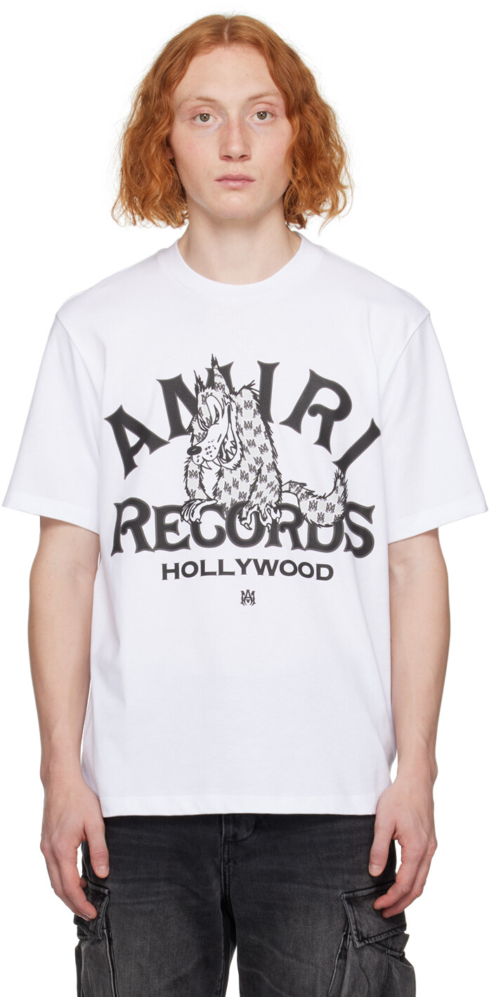 

Белая футболка AMIRI Records Wolf, Белый
