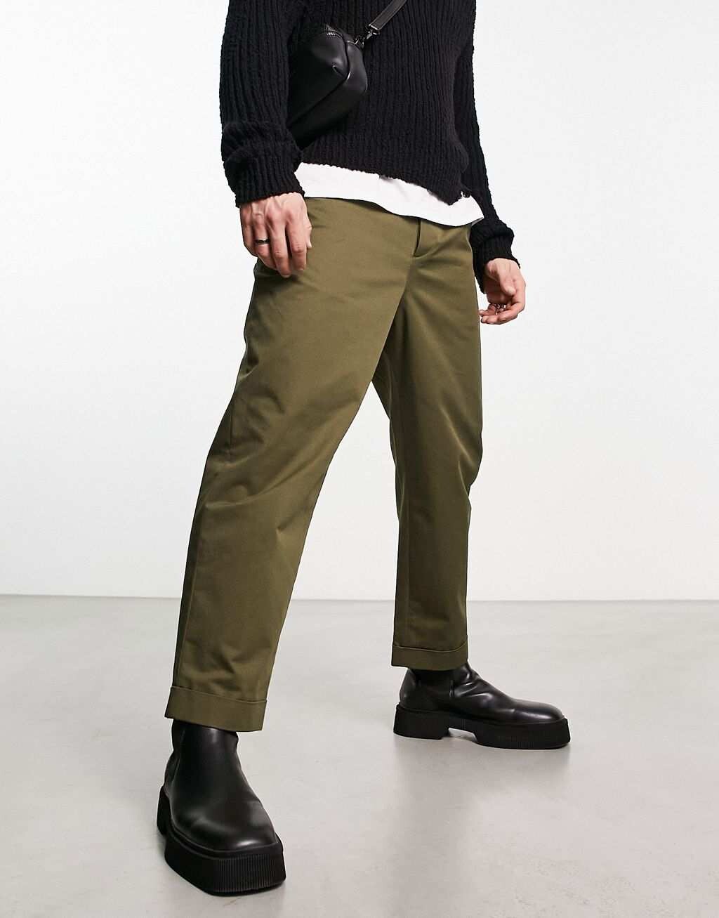 

Прямые брюки цвета хаки AllSaints Belo