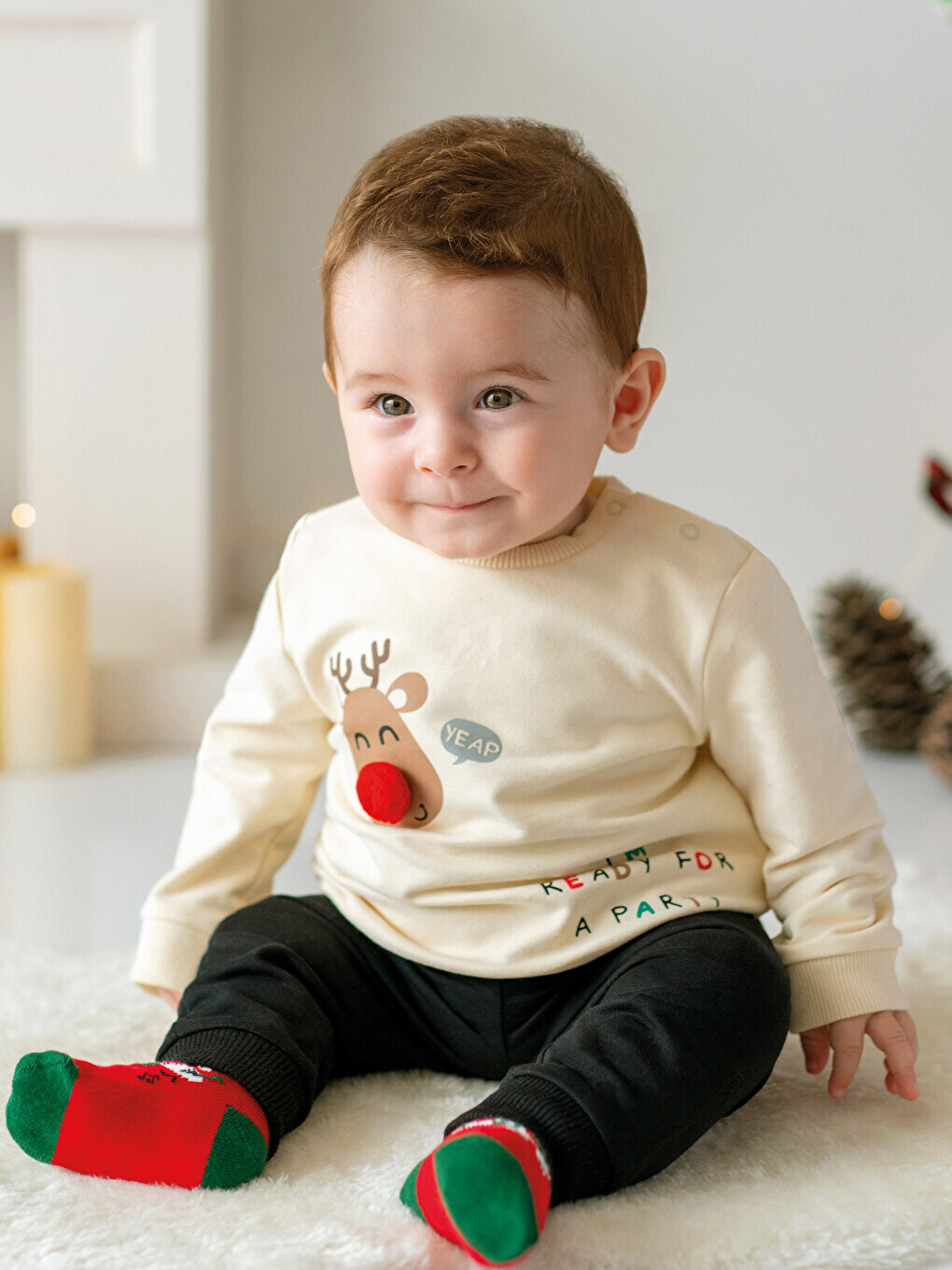 

Базовый спортивный костюм для мальчика с ребристой талией, 2 шт. LCW baby