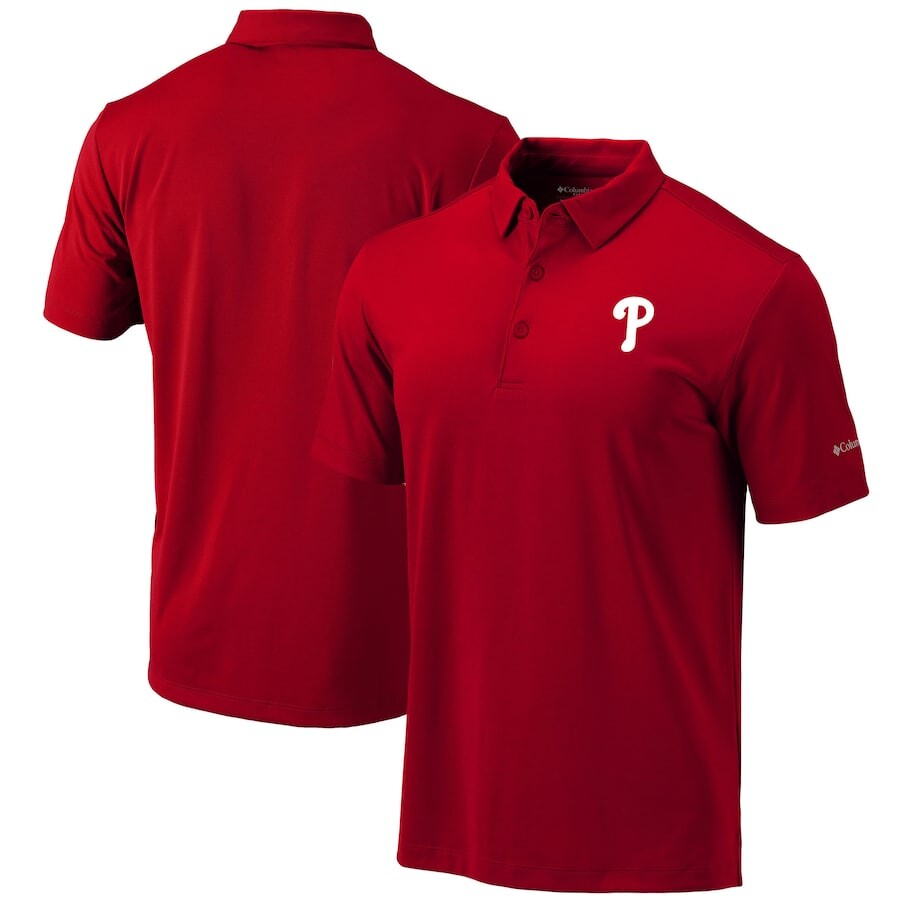 

Поло с коротким рукавом Columbia Philadelphia Phillies, красный