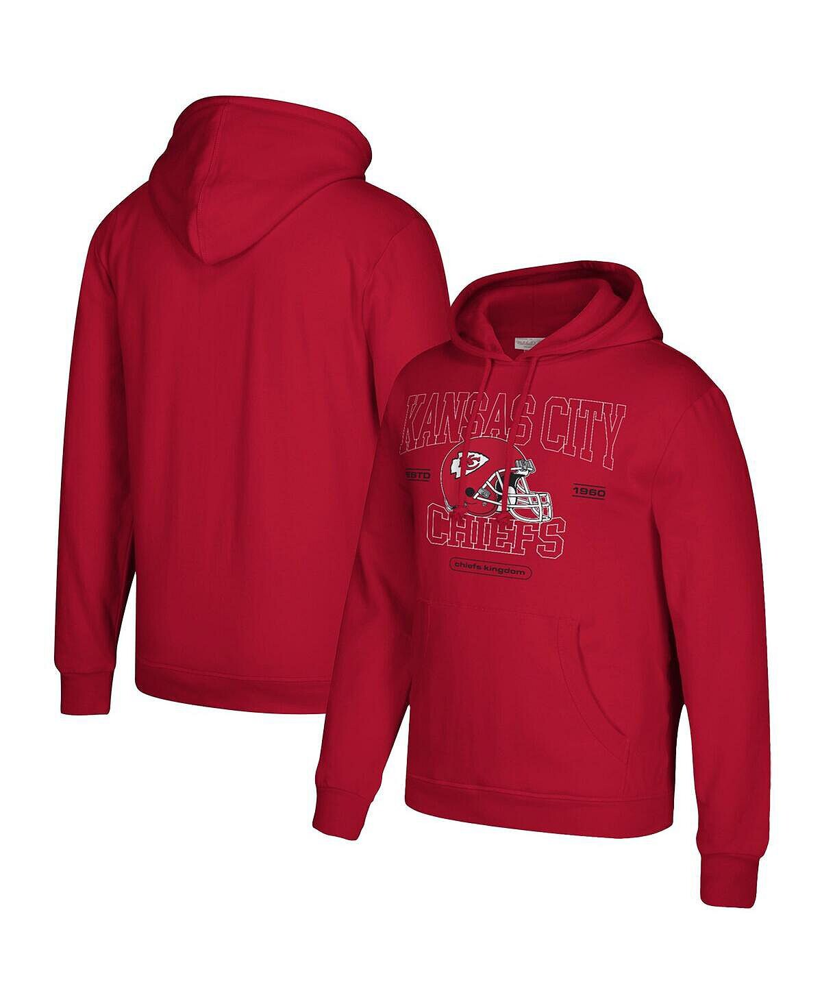 

Мужской красный пуловер с капюшоном Kansas City Chiefs Classic Helmet Mitchell & Ness