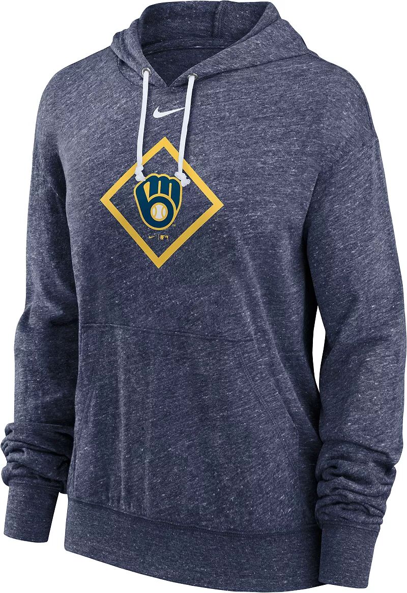 

Женская темно-синяя худи Nike Milwaukee Brewers Vintage Diamond Icon