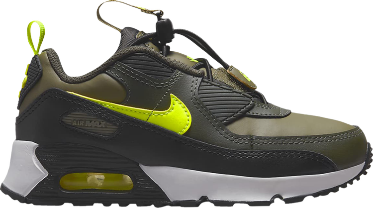 

Кроссовки Air Max 90 Toggle PS 'Medium Olive Volt', зеленый