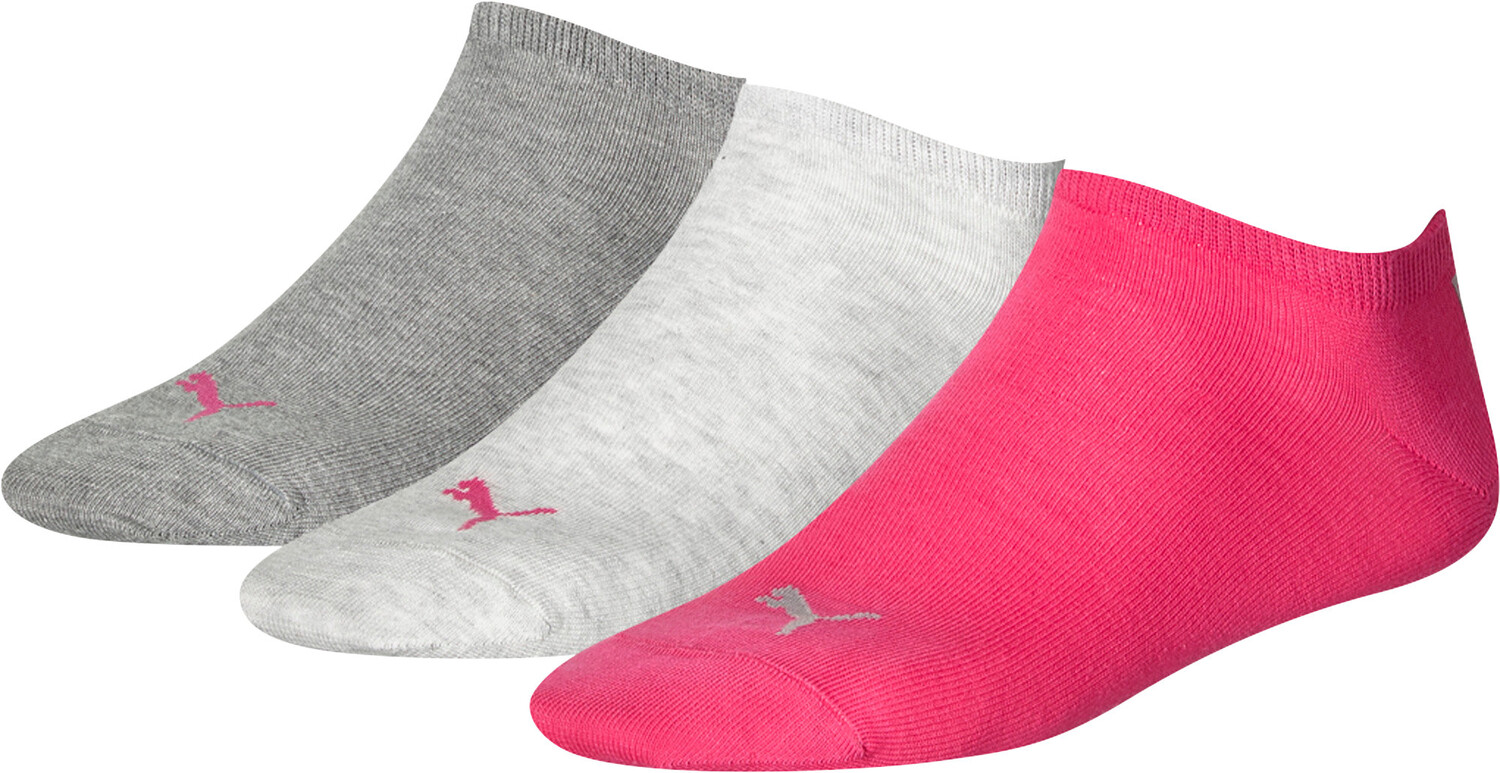 

Носки Puma Socks Sneaker 3 шт, цвет grau/pink