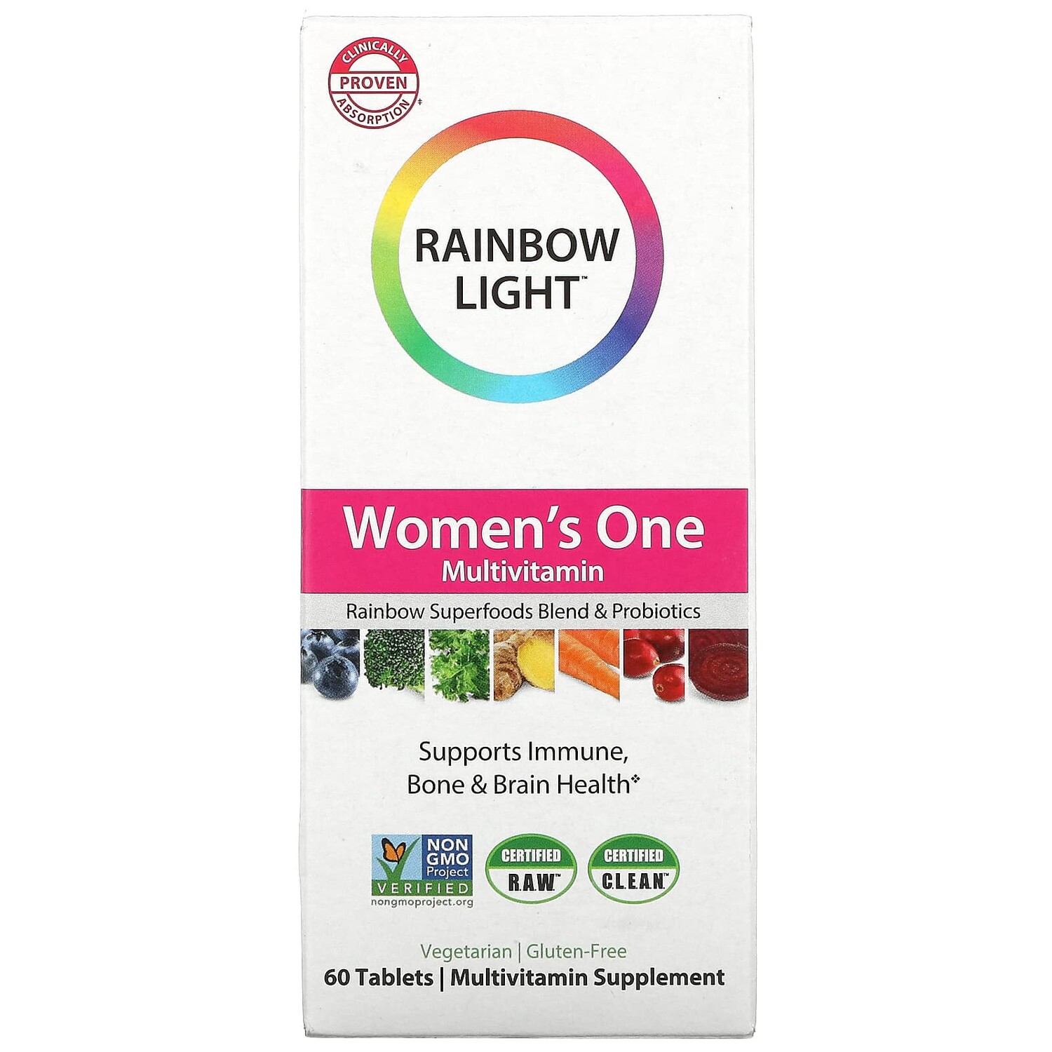 

Women's One, мультивитамины, 60 таблеток, Rainbow Light