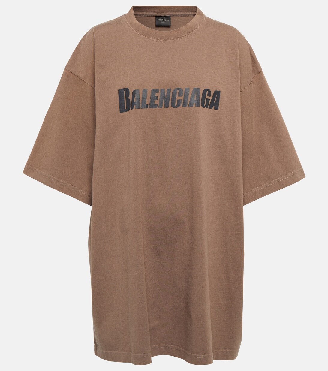 

Футболка оверсайз с логотипом BALENCIAGA, бежевый