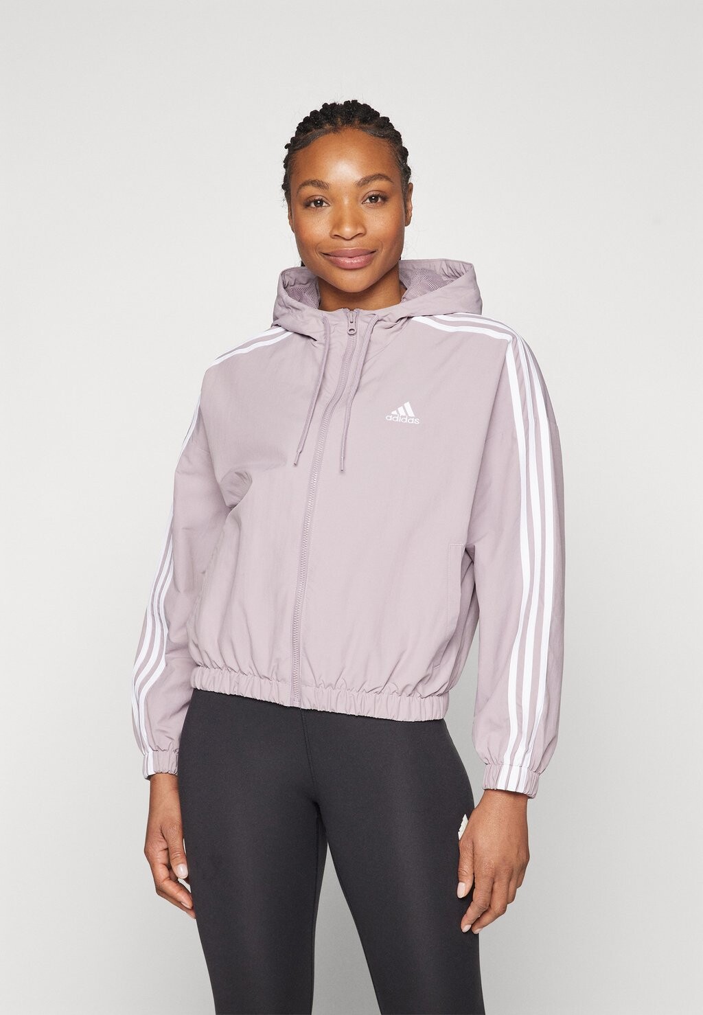 

Куртка для тренировок ESSENTIALS STRIPES WINDBREAKER adidas Sportswear, цвет preloved fig