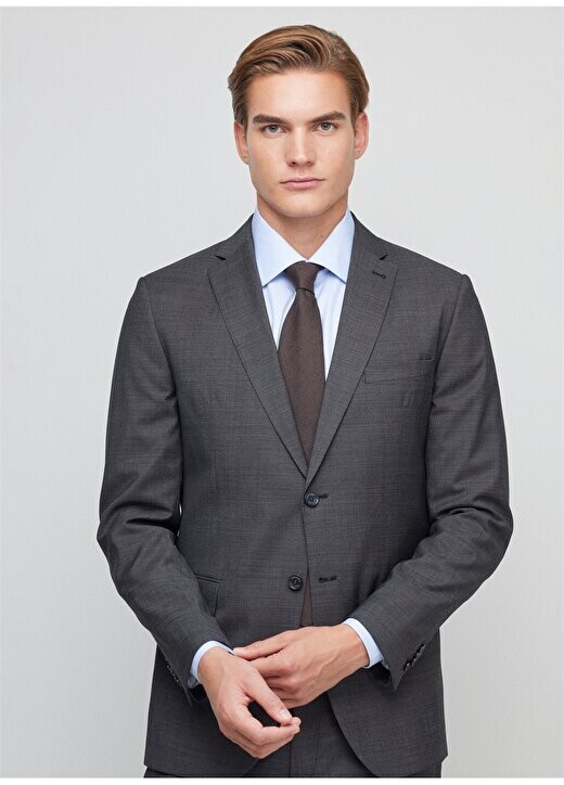 

Черный мужской костюм Slim Fit с нормальной талией BBFW23MSU009 Brooks Brothers, черный