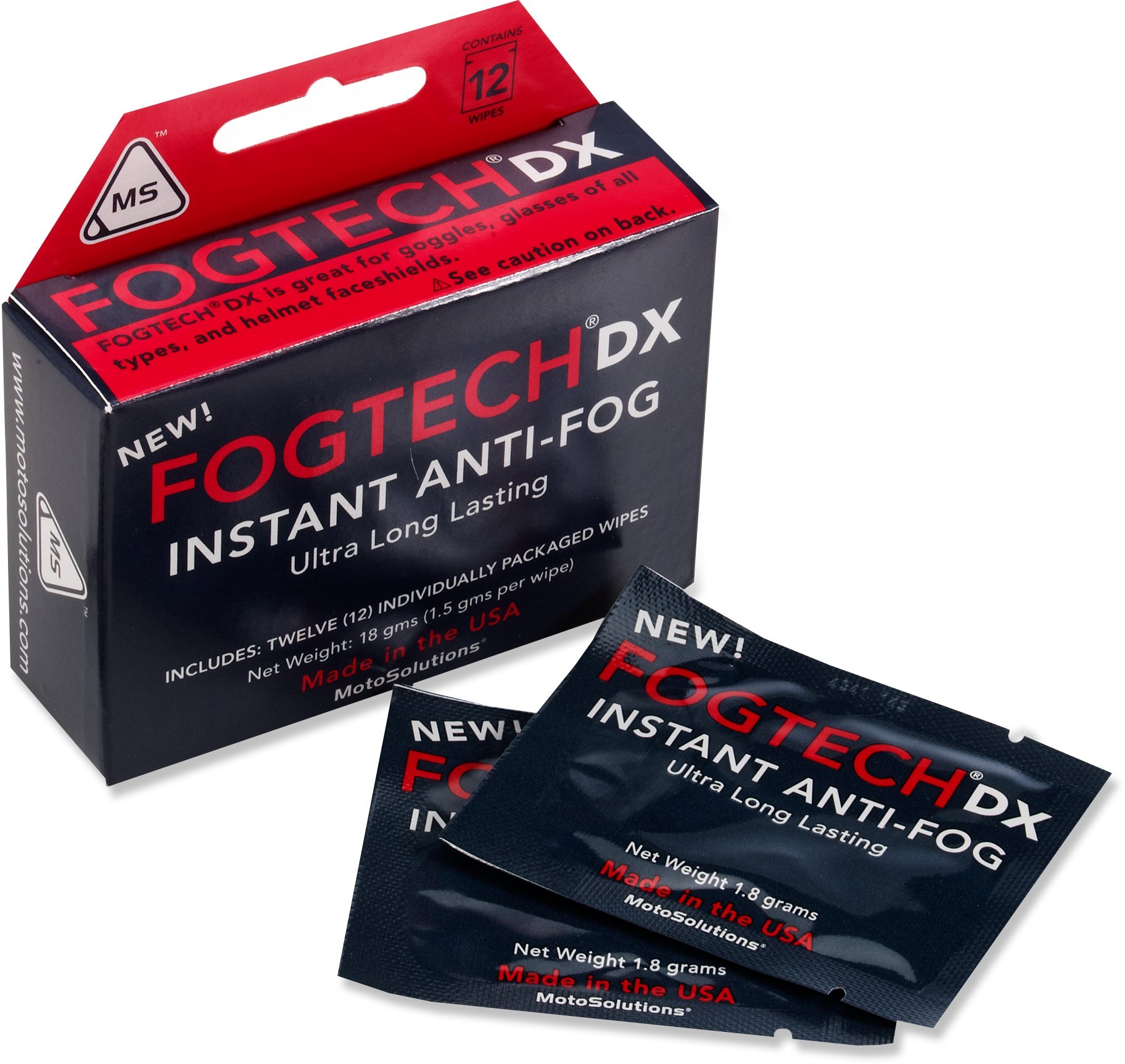 DX Instant Antifog Cloth — упаковка из 12 шт. Fogtech