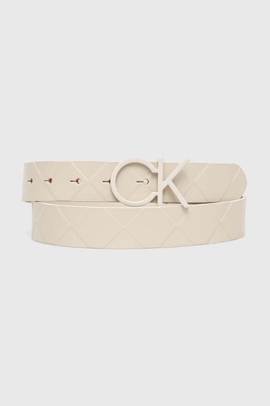 

Кожаный ремень Calvin Klein, бежевый