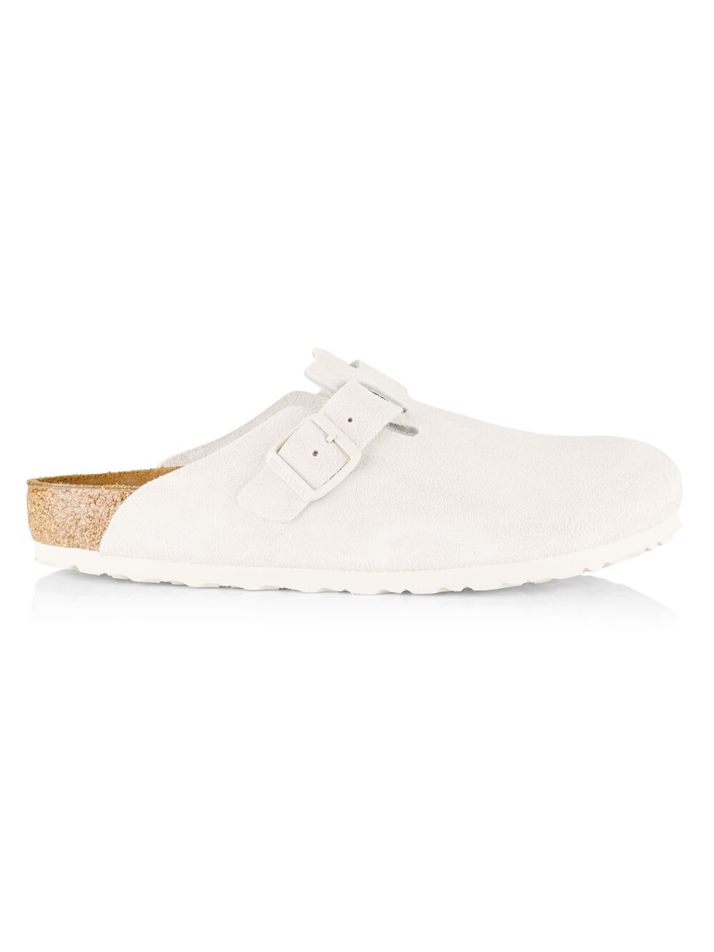 

Замшевые сабо без шнурков Boston Birkenstock, белый