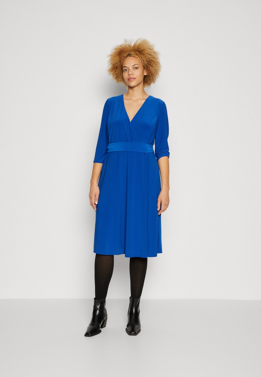 

Платье из джерси Carlyna 3/4 Sleeve Day Dress Ralph Lauren, цвет sapphire star