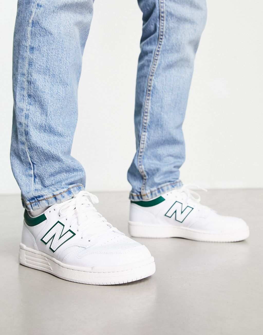 

Бело-зеленые кроссовки New Balance 480, Зеленый