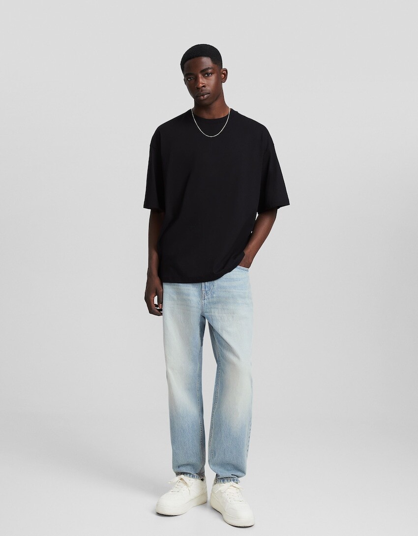 

Джинсы свободного кроя Bershka, синий