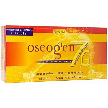 Oseogen 7G глюкозамин хондроитин МСМ гиалуроновая кислота и кремний Drasanvi 20 флаконов по 10 мл